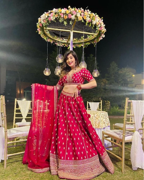 Heavy embroidery work Designer Lehenga